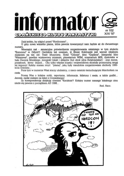 Okładka: Informator GKF, #102 październik – listopad 1997
