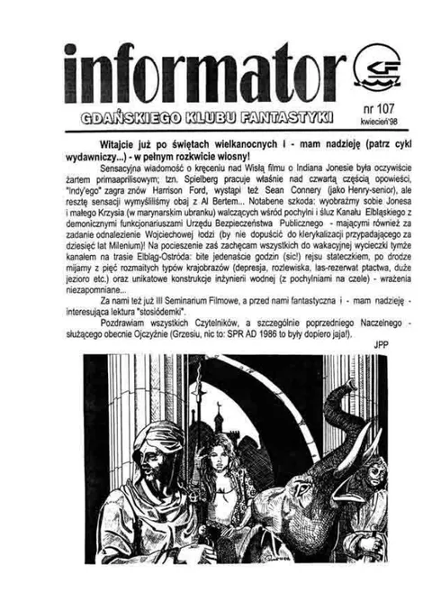 Okładka: Informator GKF, #107 kwiecień 1998