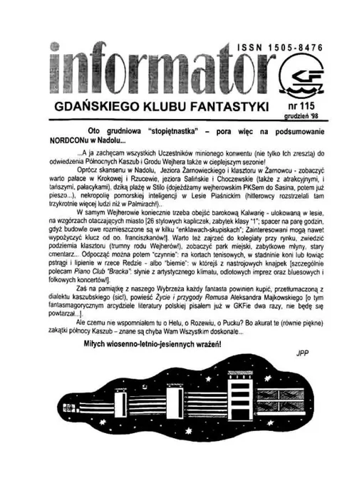 Okładka: Informator GKF, #115 grudzień 1998