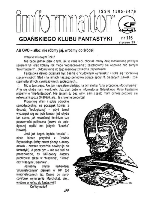 Okładka: Informator GKF, #116 styczeń 1999