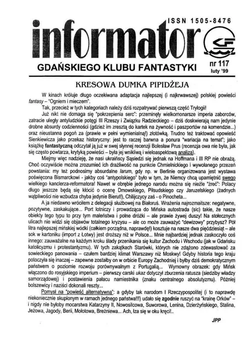 Okładka: Informator GKF, #117 luty 1999
