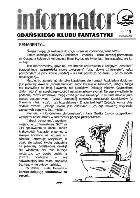 Okładka: Informator GKF, #119 kwiecień 1999