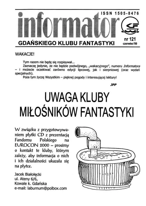 Okładka: Informator GKF, #121 czerwiec 1999