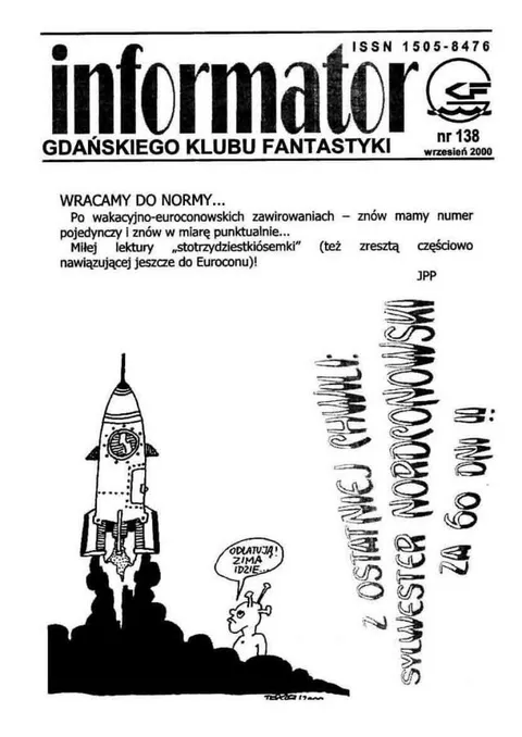 Okładka: Informator GKF, #138 wrzesień 2000