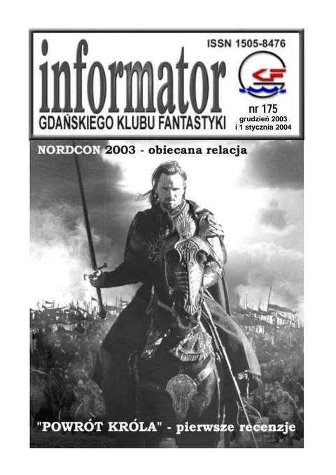 Okładka: Informator GKF, #175 grudzień 2003 i 1 stycznia 2004