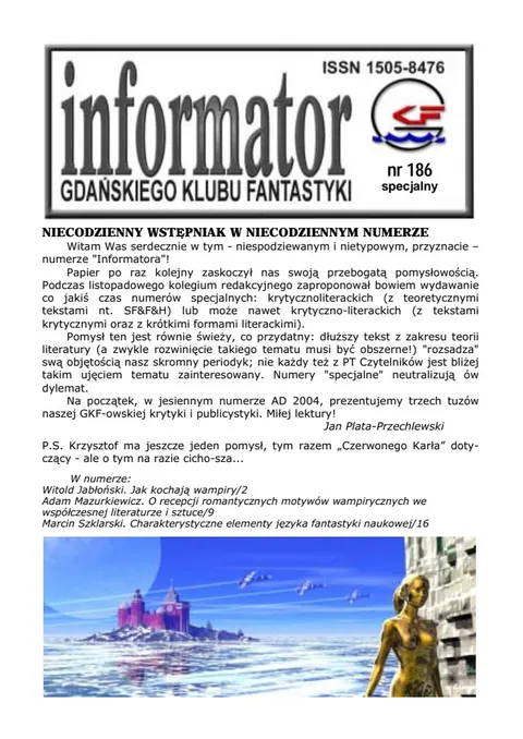 Okładka: Informator GKF #186 specjalny