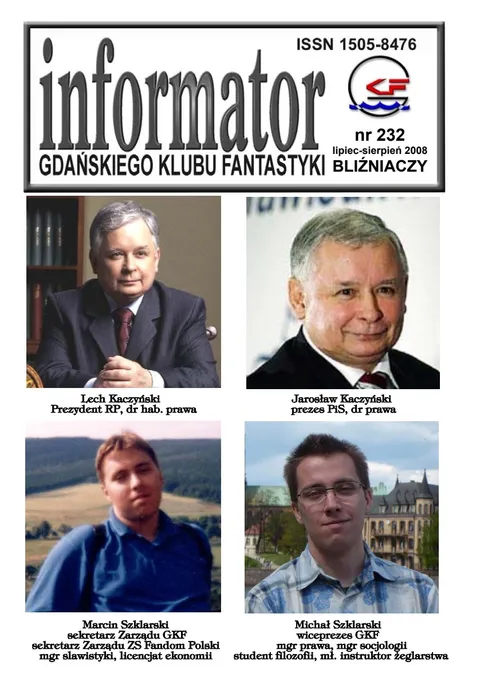Okładka: Informator GKF, #232 lipiec – sierpień 2008