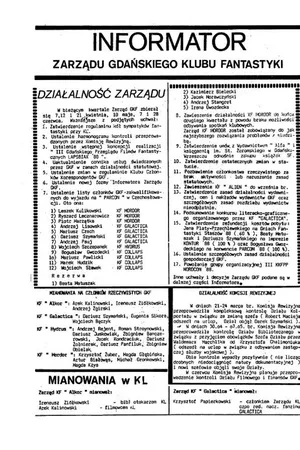 Informator Zarządu GKF